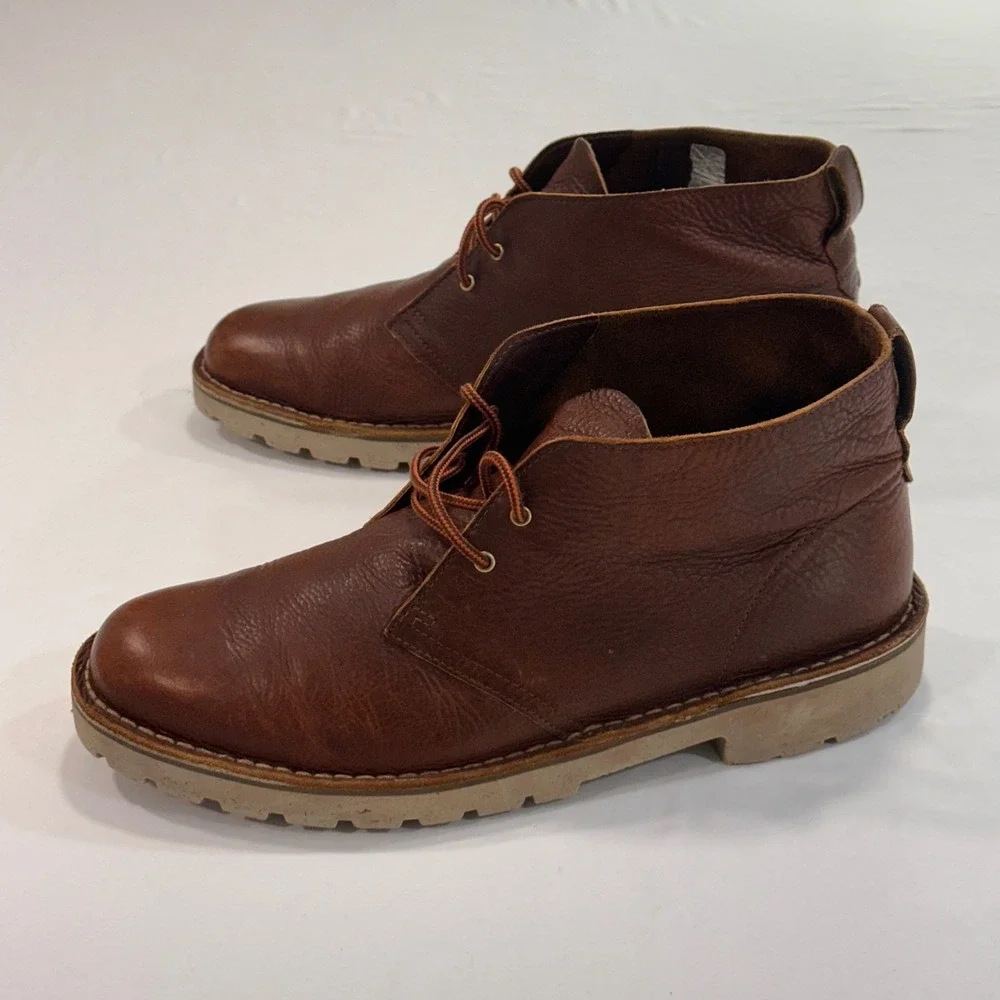 Clarks‎ Morris Peak Desert Boots Mens 13 Brown Leather Lug Sole | Heritage